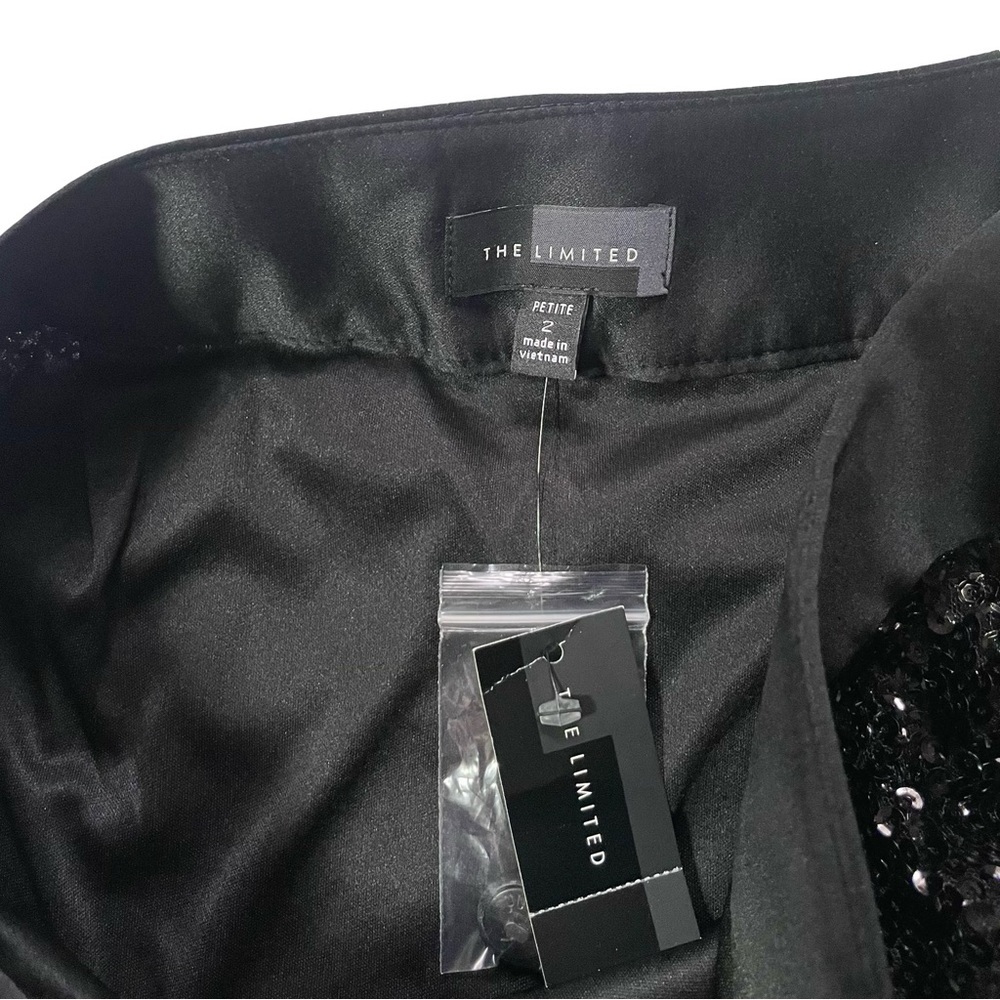 NWT The Limited Sequin Mini Skirt Black Petite 2P - Picture 2 of 4